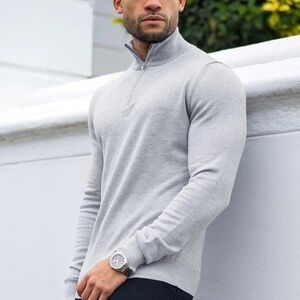 ICON AMSTERDAM SANTONI HALF ZIP SWEATER - LIKE NEW!!!